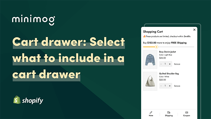 Setting cart drawer